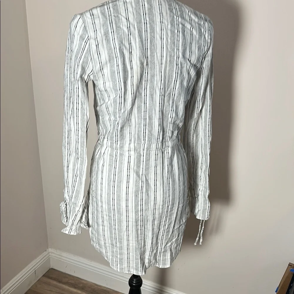 Shona Joy White Ruffled Wrap Dress with Tie Front - Picture 4 of 8